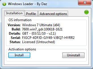 Активатор loader by daz для Windows 7 скачать бесплатно